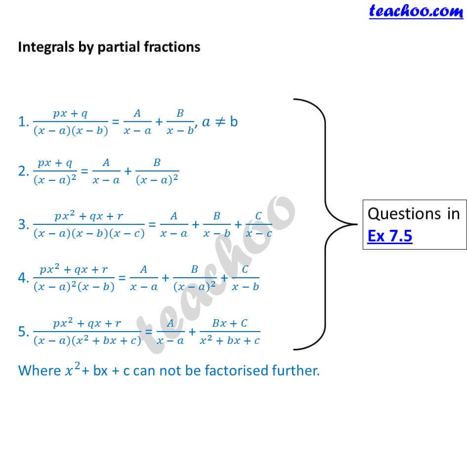 Integration Formula Sheet - Chapter 7 Class 12 Formulas - Part 4